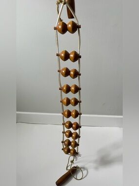 Vintage Wooden Rope Back Massager 70s 80s Boho Bohemian